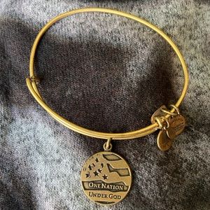 Alex and Ani One Nation Under God Gold Bangle